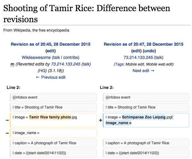 12-Year-Old Tamir Rice's Wikipedia Page Was Just Edited by Racist Trolls