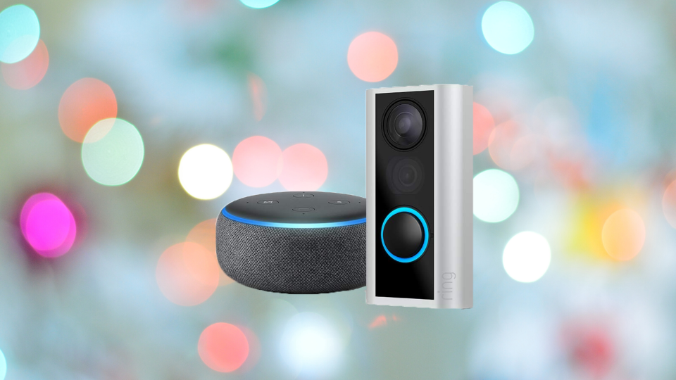 There's that free Echo Dot speaker again—alongside the Ring Peephole Cam, which is just right for apartment dwellers and is marked down by $100.(Photo: Amazon)