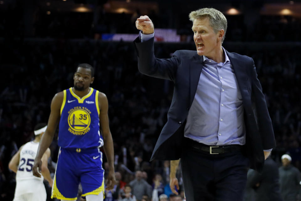 Steve Kerr has a few things on his mind these days. (AP)