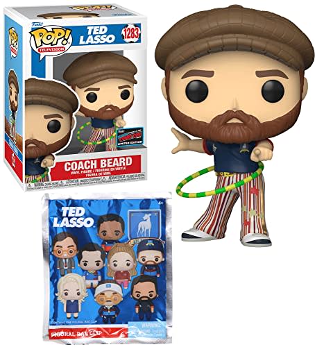 Soccer Coach Beard Funko Pop! Bundle: 3D Figural Clip Hanger Blind Bag + Ted Lasso 2022 NY Comicon Exclusive 2 Items TV Show