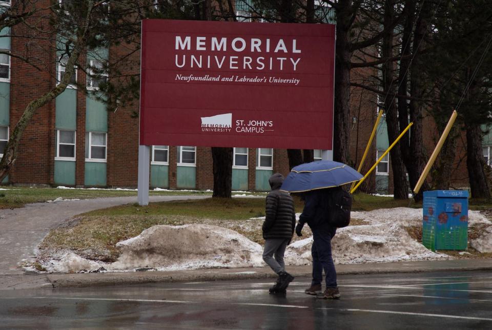Signage for Memorial University in St. John’s is shown on  Monday, January 30, 2023. 