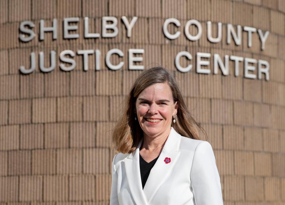 Shelby County District Attorney General Amy Weirich poses for a portrait Friday, Jan. 21, 2022, outside the Shelby County Justice Center.