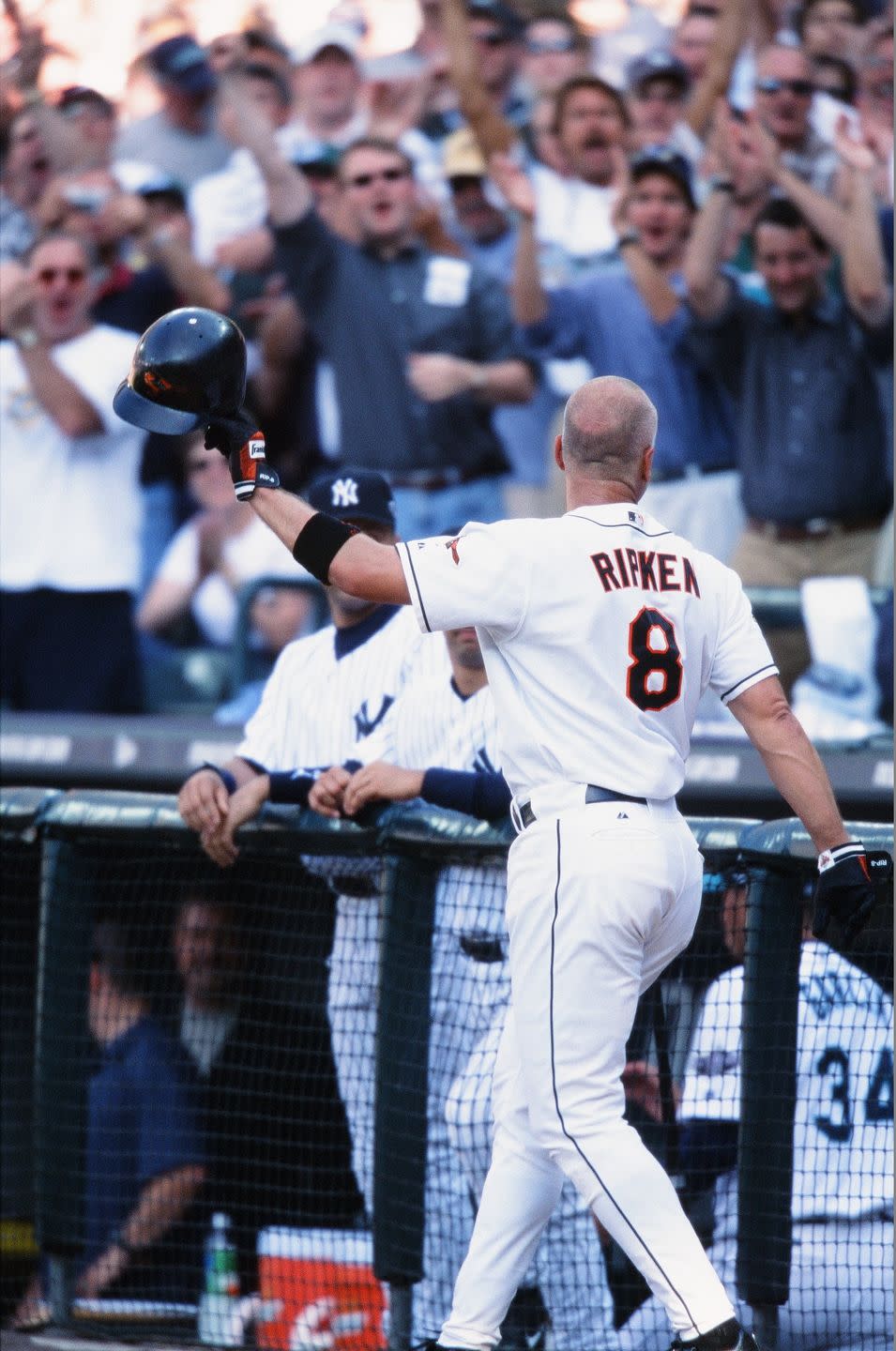 <p><strong>July 10, 2001</strong>: In addition to being baseball's all-time Iron Man, Cal Ripken could rise to the occasion. Case in point: He homered in the game he matched Lou Gehrig's 2,131-consecutive-games-played record, and again the next day when he broke it. So it was no surprise that he would deliver a great moment in his final All-Star Game in 2001.<br><br>Ripken, a landslide selection to start at third base for the American League, came to the plate in the third inning to the theme from the movie, <em>The Natural</em>. He received a warm ovation, so affectionate and long that he had to step out of the batter's box and acknowledge it.<br><br>When he steps back in, Dodgers pitcher Chan Ho Park delivers the first pitch...and Ripken sends it over the fence in left field. He becomes the oldest player (40 years, 10 months, 16 days) to hit a home run in the All-Star Game, eclipsing Stan Musial, and is named the Game's MVP for a record second time.<br><br>"As far as special moments go, it doesn't get any better than that," says fellow all-star and 2001 retiree Tony Gwynn.<br> </p>