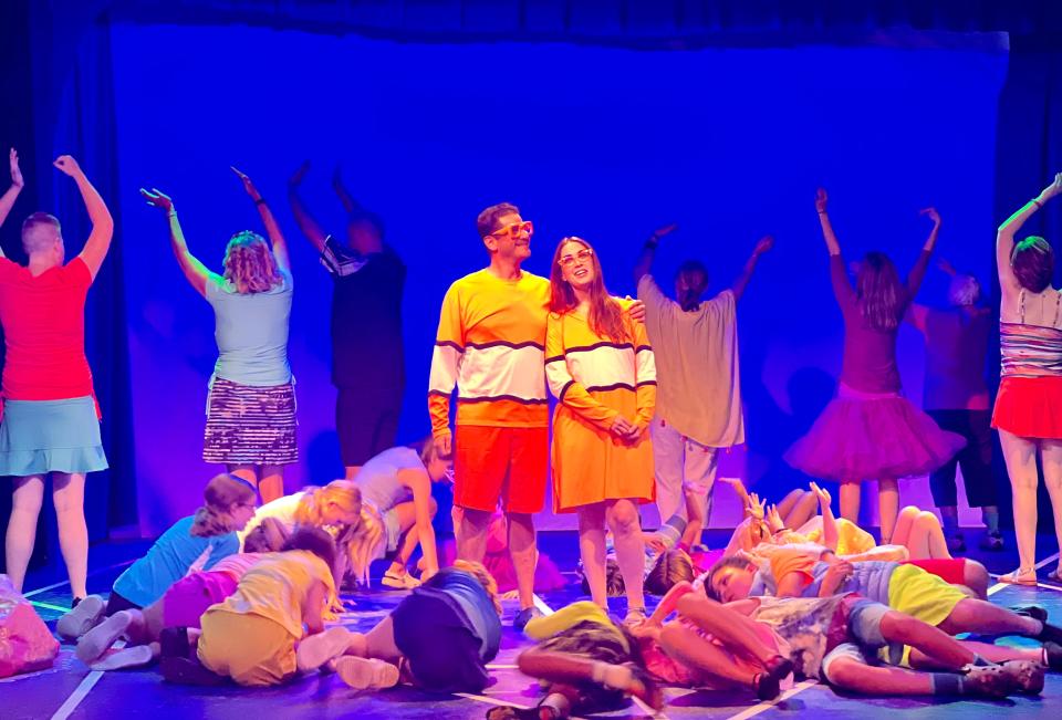 Ari Lew is Marlon and Katie Beatty Goers is Coral in the Harwich Junior Theater's production of "Finding Nemo Jr."