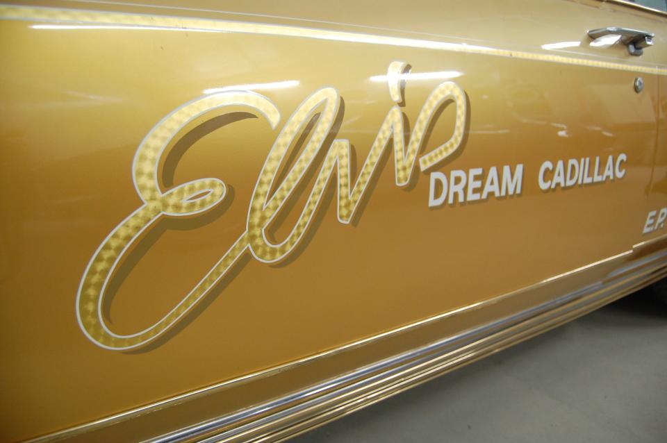 Tommy Bolack's 1965 Cadillac Eldorado once owned by Elvis Presley features 27 layers of pearlescent gold paint.