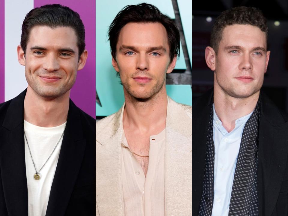 From left: David Corenswet, Nicholas Hoult, and Tom Brittney.