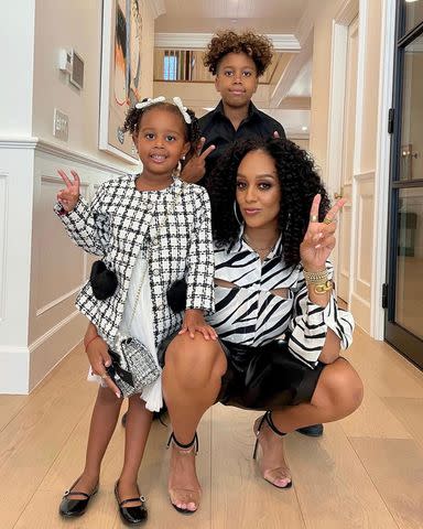 <p>Tia Mowry/ Instagram</p> Tia Mowry with Cree and Cairo