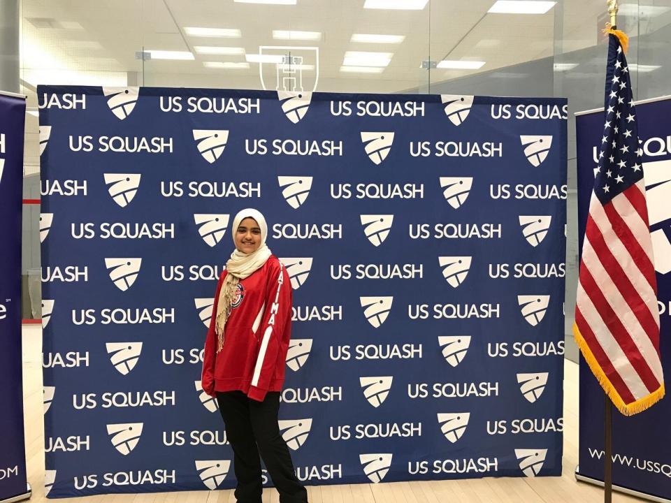 Fatima Abdelrahman is a 13-year-old&nbsp;U.S. national squash team player. (Photo: Council on American Islamic Relations, San Francisco Bay Area chapter (CAIR-SFBA)])