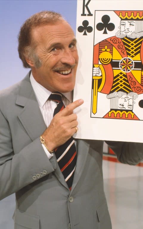 Bruce Forsyth on Play Your Cards Right - Credit:  London Weekend Television/REX FEATURES