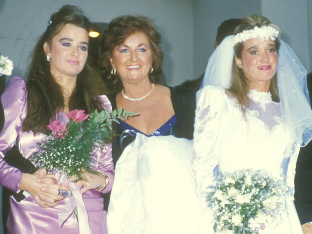 <p>Ron Gallela, Ltd. / Getty</p> Kyle Richards, Kathleen Richards, and Kim Richards at the Wedding of Kim Richards and G. Monty Brinson on August 3, 1985.