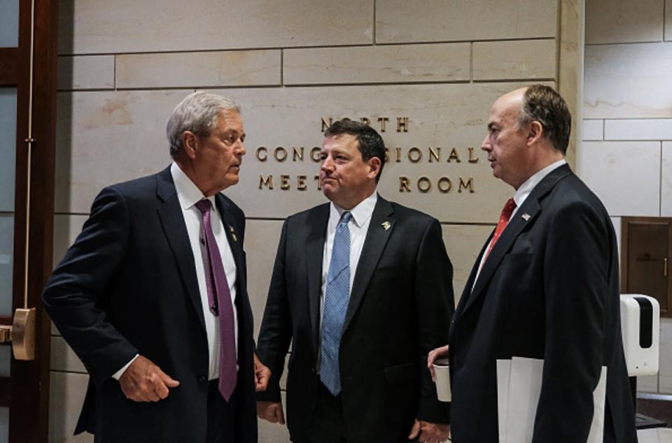 Jeffrey Clark (far right), former Acting Assistant Attorney General, at the US Capitol in June (Getty Images)