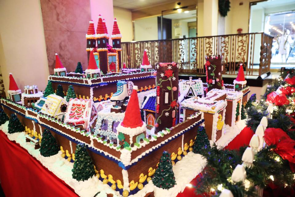 The Peabody's gingerbread display this year is a Christmas Castle surrounded by a village. The display will be up until the day after Christmas, when all holiday decorations at The Peabody are taken down.