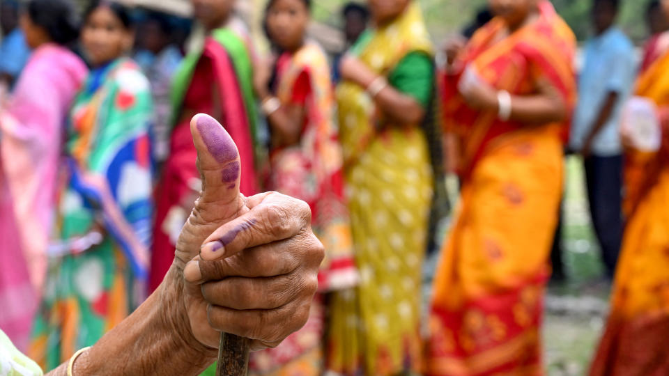 A woman's thumb