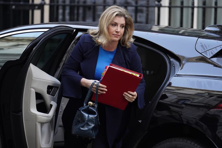 Penny Mordaunt llega a Downing Street para una reunión de gabinete