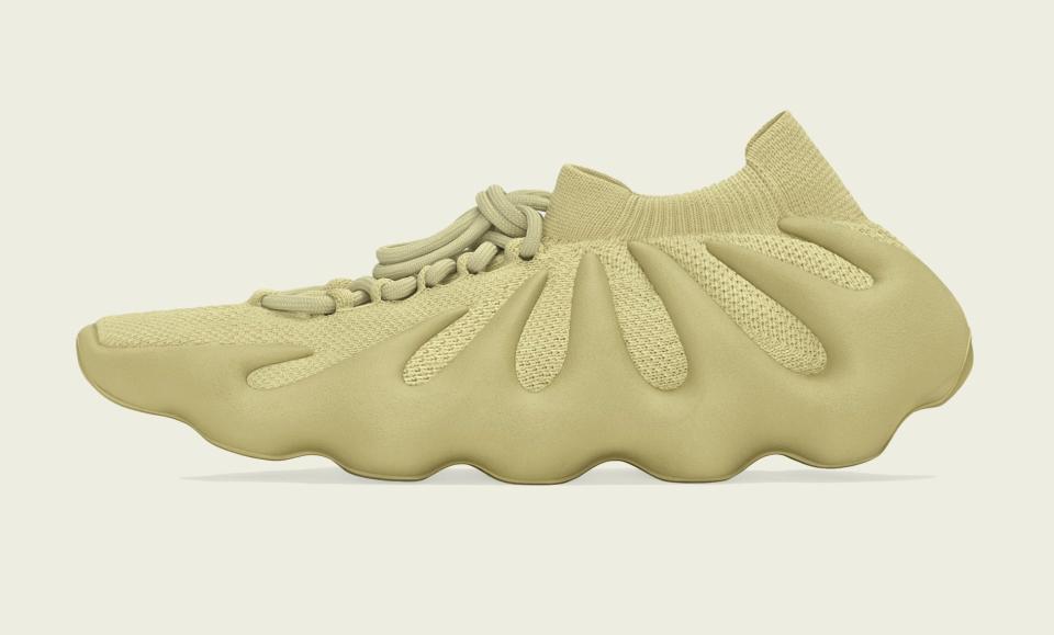 The medial side of the Adidas Yeezy 450 “Sulfur.” - Credit: Courtesy of Adidas