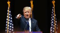 US Republican presidential hopeful Donald Trump addresses a rally in Manchester, New Hampshire, on February 8, 2016