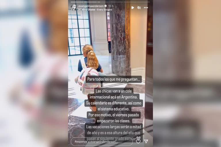 Evangelina Anderson explicó qué tipo de educación reciben sus hijas (Foto Instagram @evangelinaanderson)