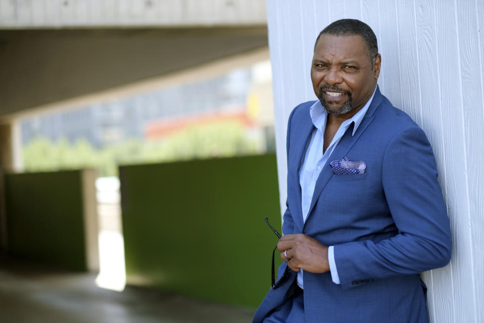 Petri Hawkins Byrd, bailiff on the reality court television program "Judge Judy," poses for portrait, Friday, Sept. 25, 2020, in Los Angeles. (AP Photo/Chris Pizzello)