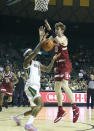 Stanford forward Max Murrell is fouled by Baylor guard James Akinjo in the first half of an NCAA college basketball game, Saturday, Nov. 20, 2021, in Waco, Texas. (AP Photo/Jerry Larson)