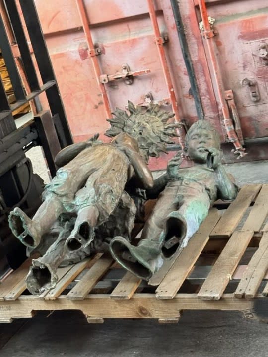 Two custom statues with an estimated value of $50,000 were recovered by members of the LASD Organized Retail Crime Task Force on July 18, 2024. They were stolen nearly ten years ago. (Los Angeles County Sheriff's Department)