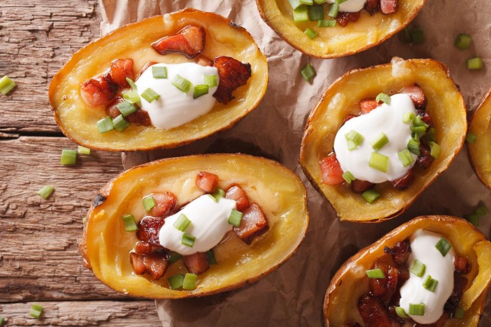 Potato Skins with Bacon and Cheese