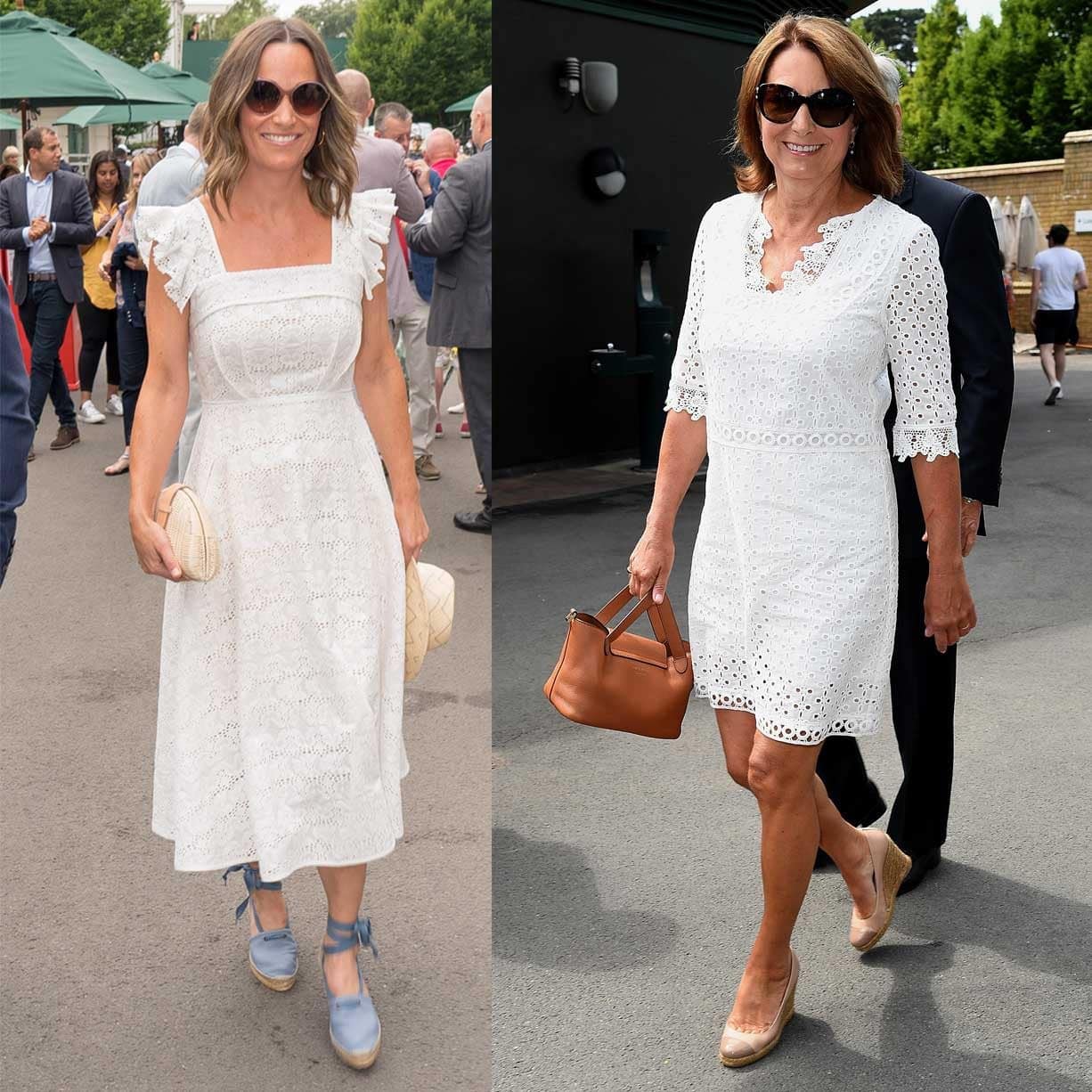 Pippa and Carole Middleton play fashion snap at Wimbledon.  - Getty. 