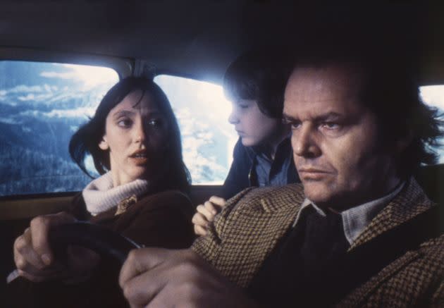 Duvall, Danny Lloyd and Jack Nicholson are shown filming 