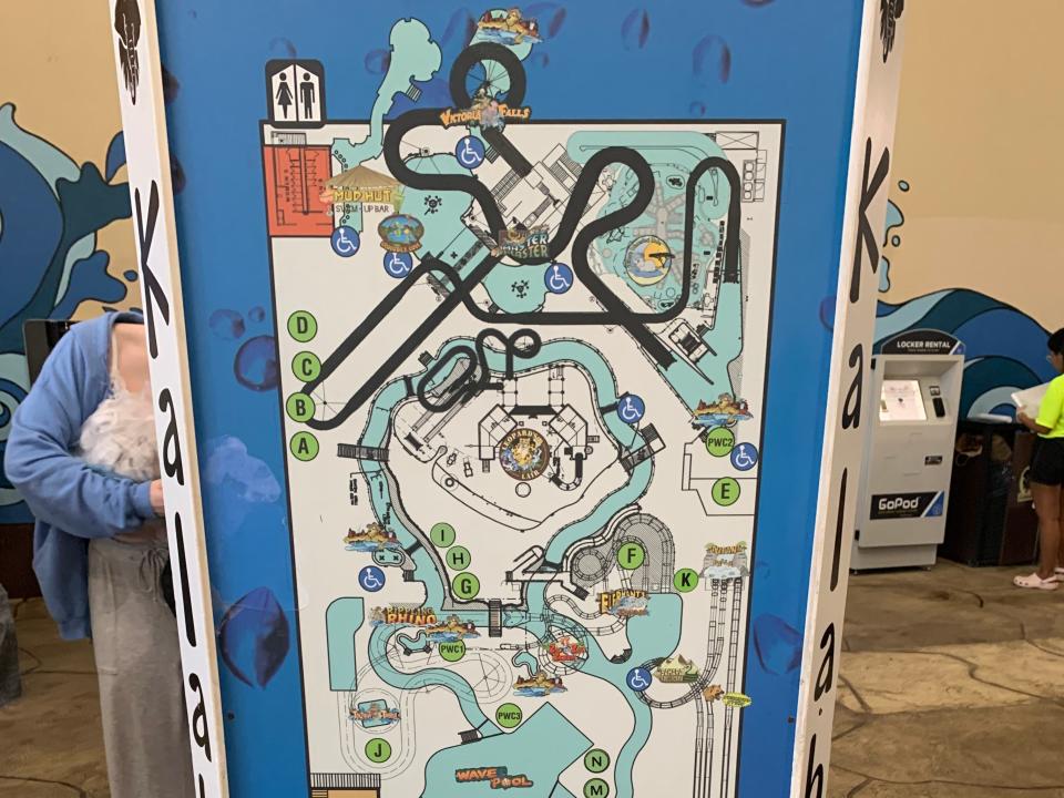 map of kalahari water park in wisconsin dells