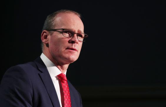 Ireland’s deputy prime minister and foreign minister Simon Coveney was caught on tape making unguarded comments about the possibility of a border (PA)