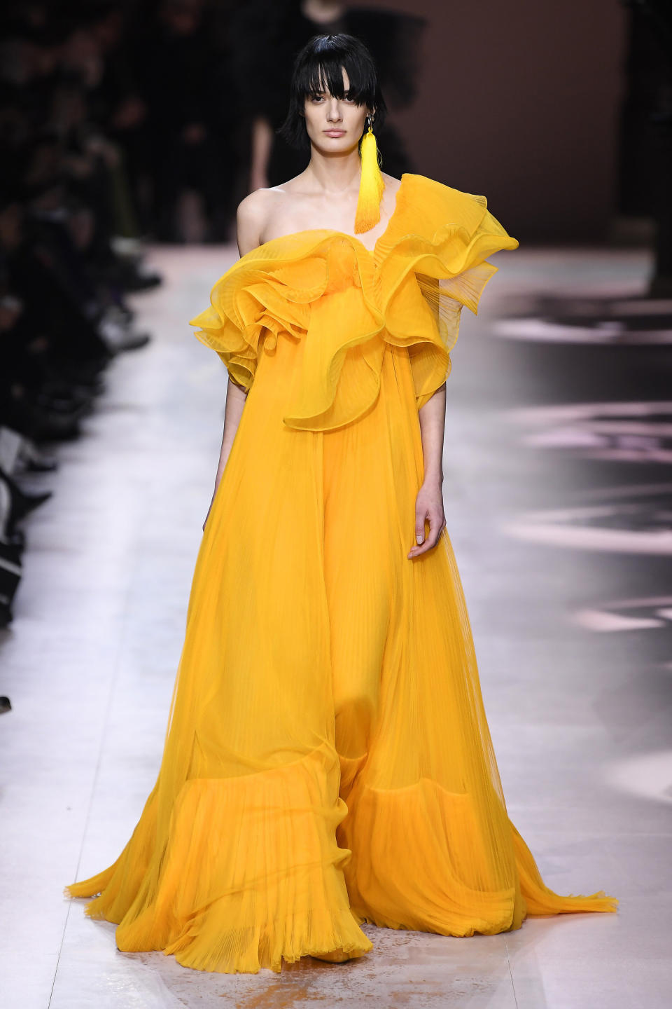 A model&nbsp;walks the runway at the Givenchy haute couture spring/summer 2020 show.