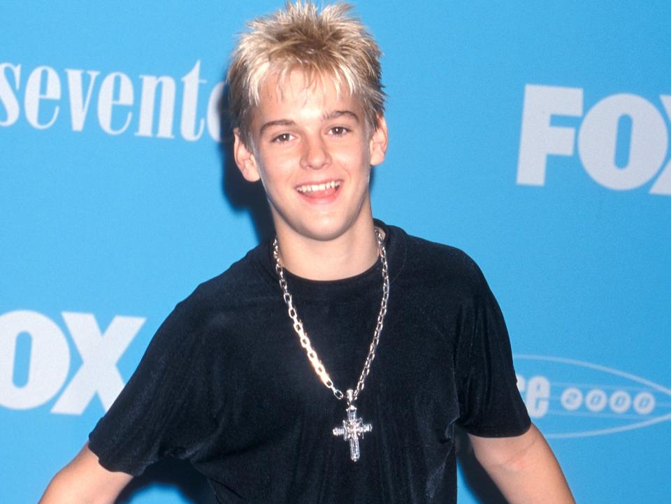 Aaron Carter attends the Second Annual Teen Choice Awards in August 2000.