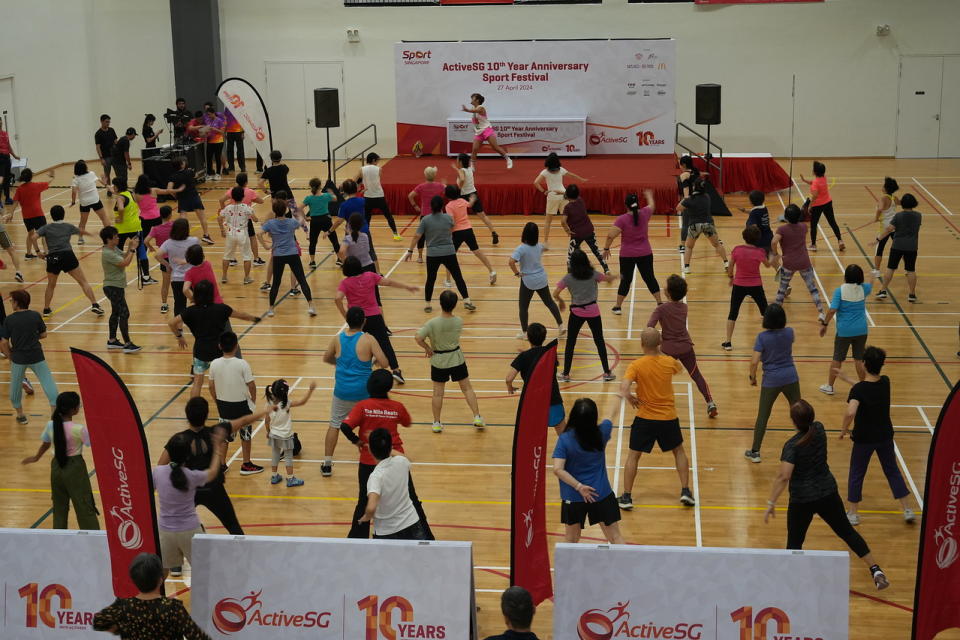 Dance workout at ActiveSG Delta, as part of its 10th anniversary celebrations. (PHOTOS: ActiveSG)