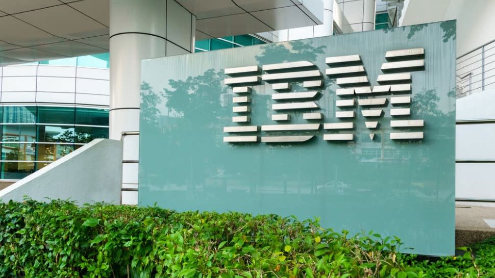  IBM office logo. 