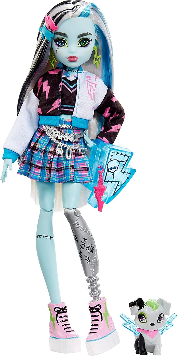 Monster High Doll, Frankie Stein with Accessories and Pet Best Toys for 7 Year Olds