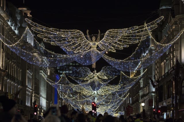 Holly Willoughby, Jamie Theakston and Emma Bunton Switch On Regent Street Christmas Lights