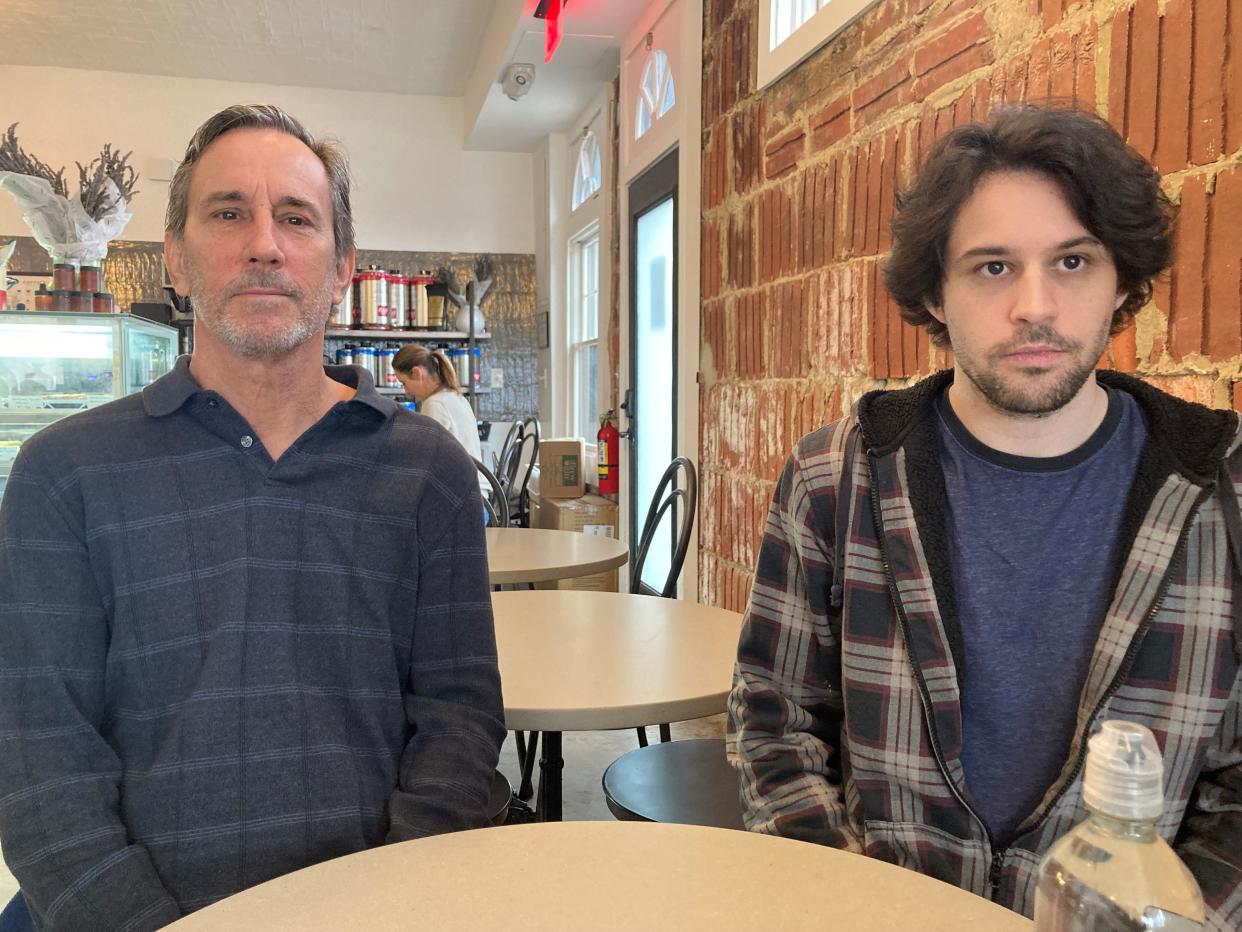 Jared Donnelly (right) with his father Robert King.