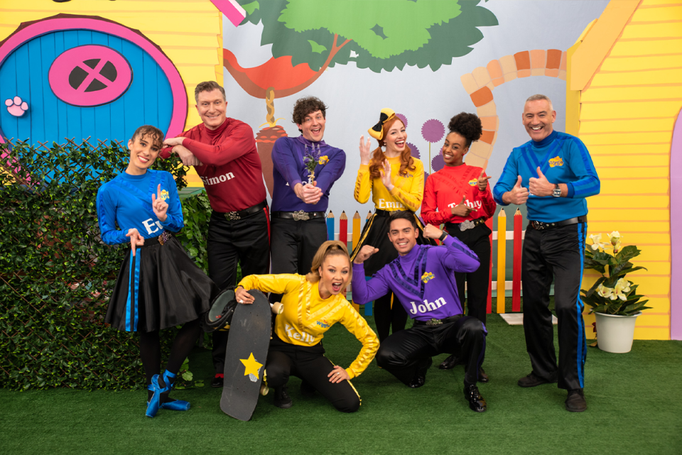 The Wiggles with their new members.