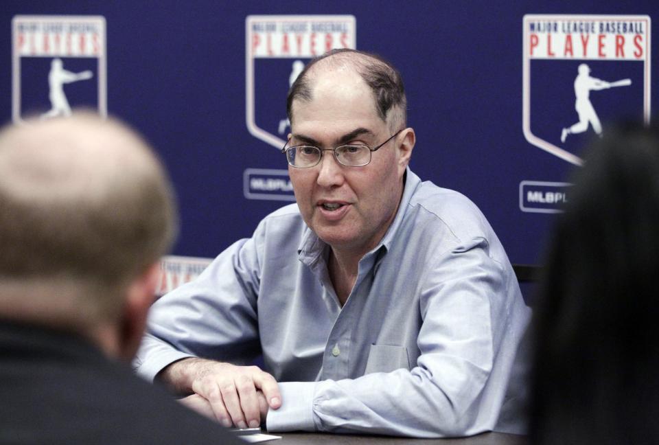 MLBPA Executive Director Michael Weiner speaks during a news conference Wednesday, Nov. 28, 2012, in New York. (AP Photo/Frank Franklin II)Michael Weiner, executive director of the Major League Baseball Players' Association speaks during a news conference, Wednesday, Nov. 28, 2012, in New York. (AP Photo/Frank Franklin II)