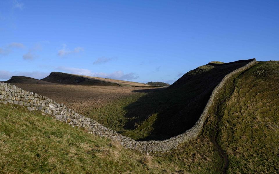 Hadrian's Wall near Housesteads Roman Fort near Hexham, Jan 19, 2022 - OLI SCARFF/AFP 