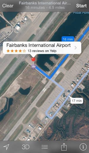 Fairbanks Apple Maps