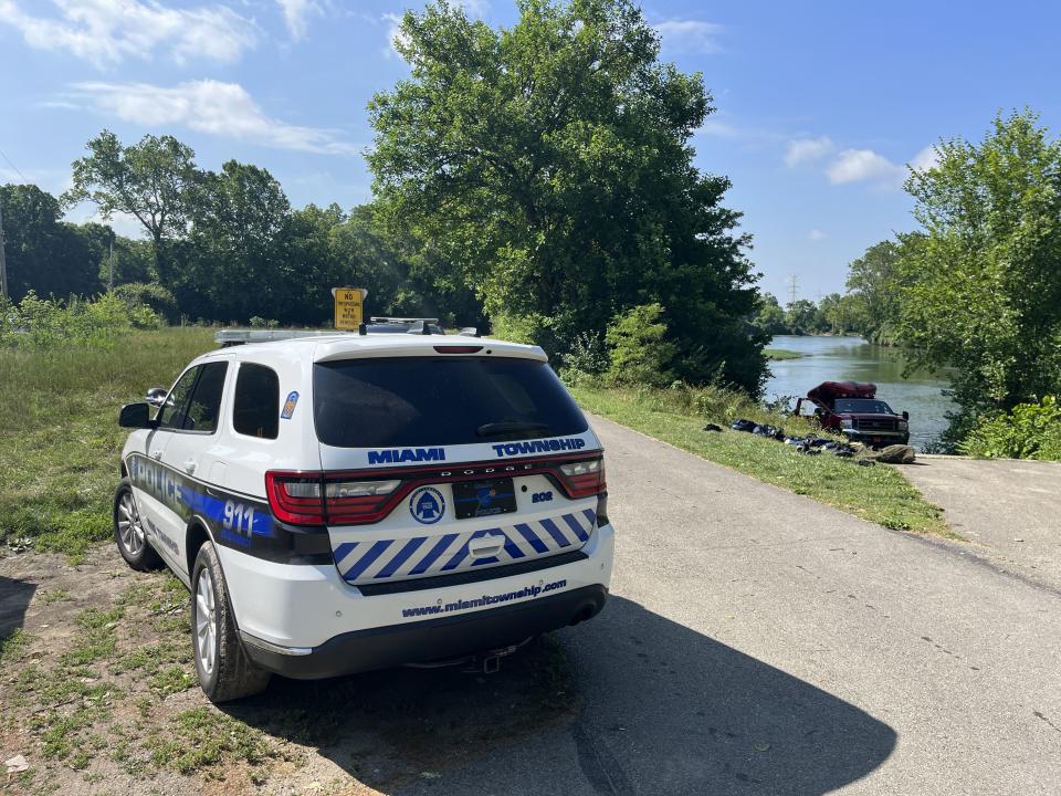 MetroParks rangers are leading an investigation on the Great Miami River Friday morning.