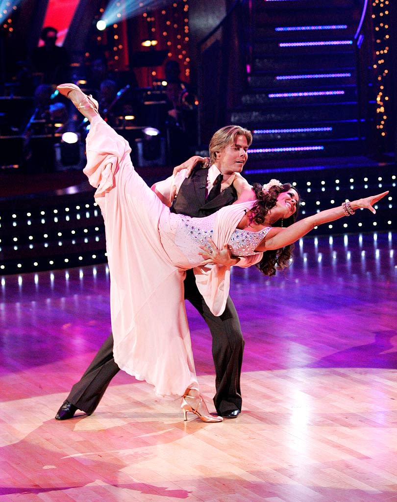 Brooke Burke and Derek Hough perform a dance on the seventh season of Dancing with the Stars.