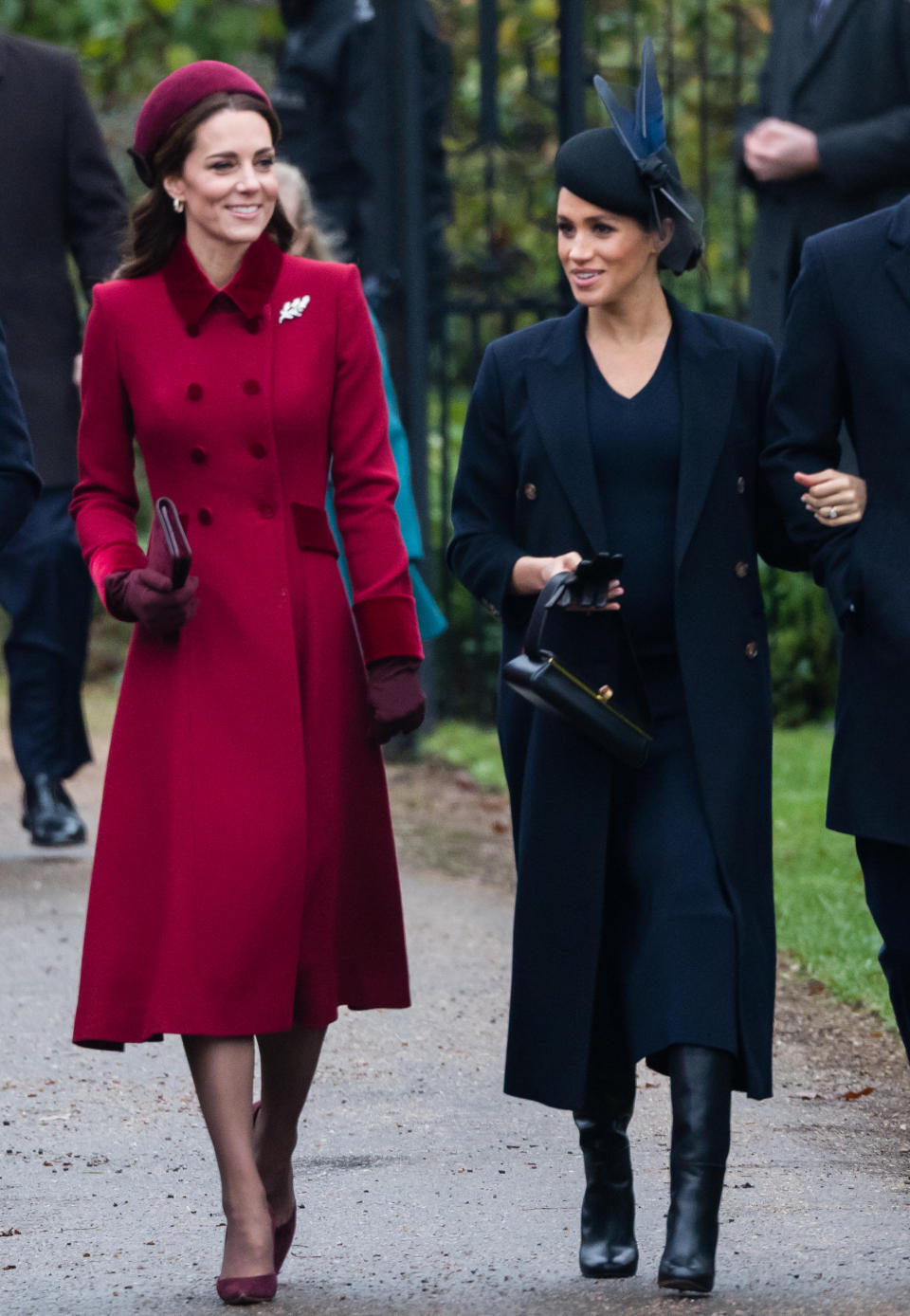 Despite their united front on Christmas Day, rumours of a feud between Kate Middleton and Meghan Markle are still circulating. Source: Getty