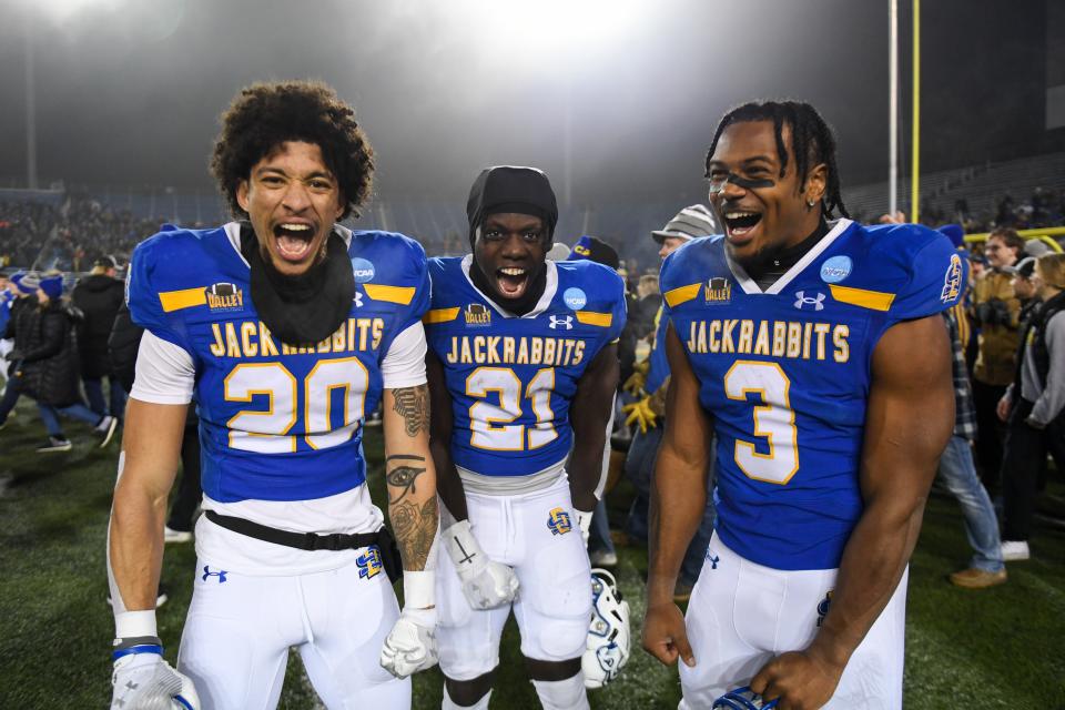 South Dakota State Jackrabbits win the FCS semifinals against UAlbany on Friday, Dec. 15, 2023 at Dana J. Dykhouse in Brookings.