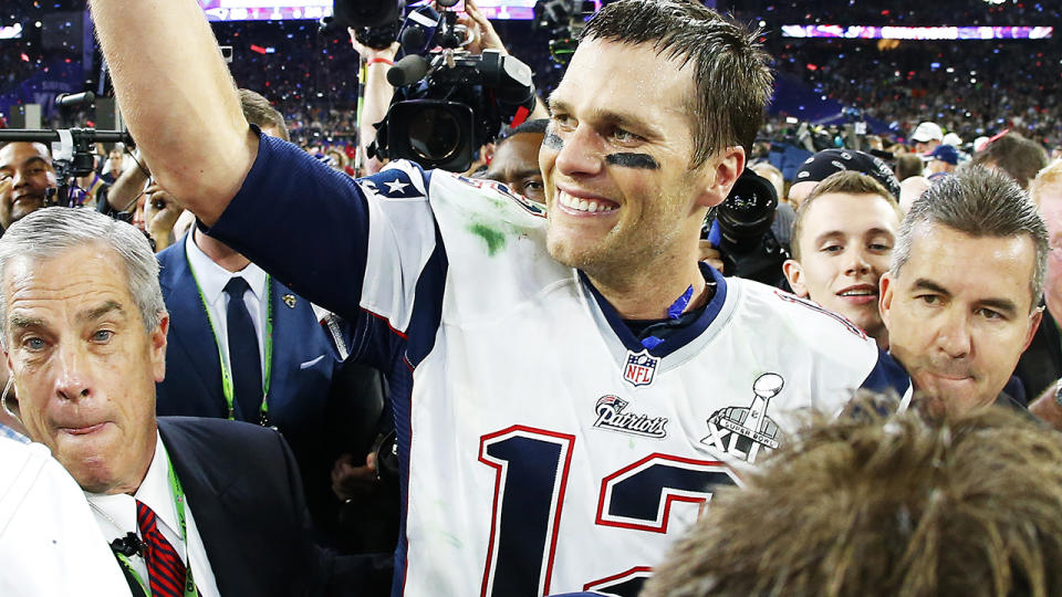 Tom Brady, pictured here celebrating after winning Super Bowl XLIX in 2015.