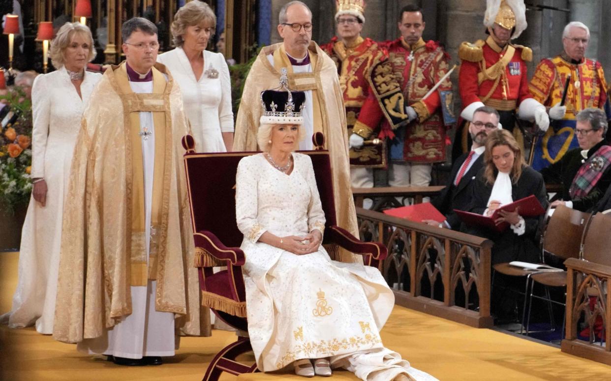 Lady Lansdowne and the Queen’s sister Annabel Elliot were at Her Majesty’s side throughout the day - Jonathan Brady/AFP