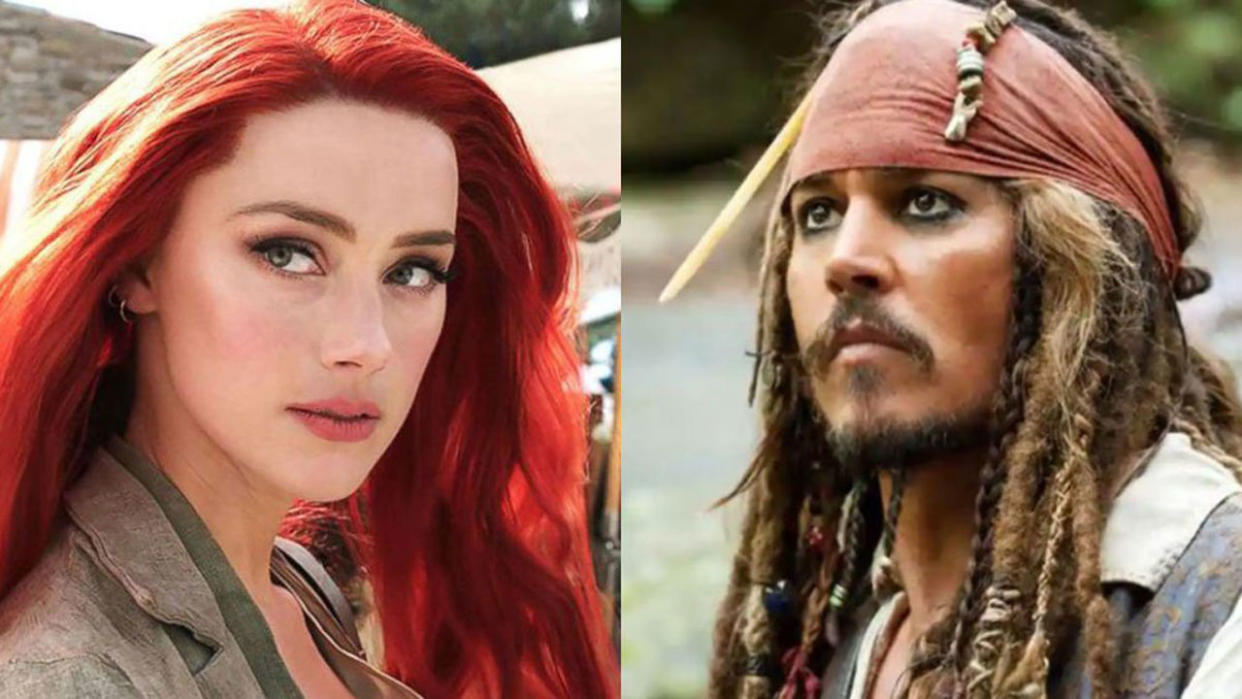  Amber Heard in Aquaman and Johnny Depp in Pirates of the Caribbean. 