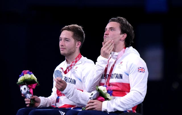 Great Britain’s Gordon Reid, right, and Alfie Hewett suffered doubles heartache