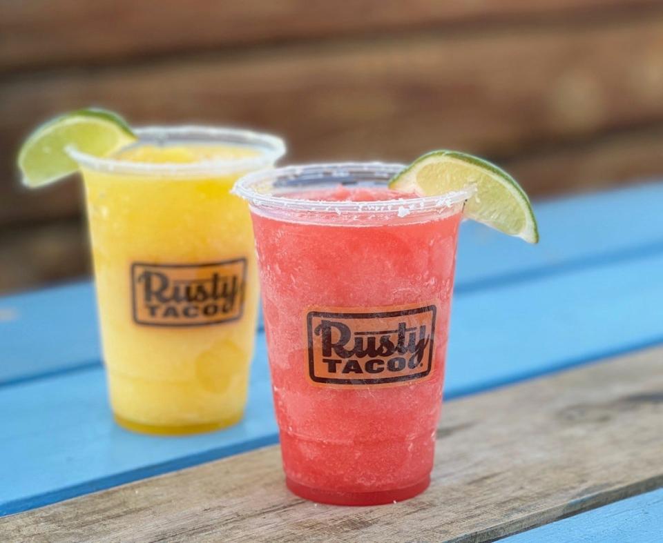 Get half off house margaritas all day at Rusty Taco locations for National Margarita Day, on Thursday, Feb. 22.