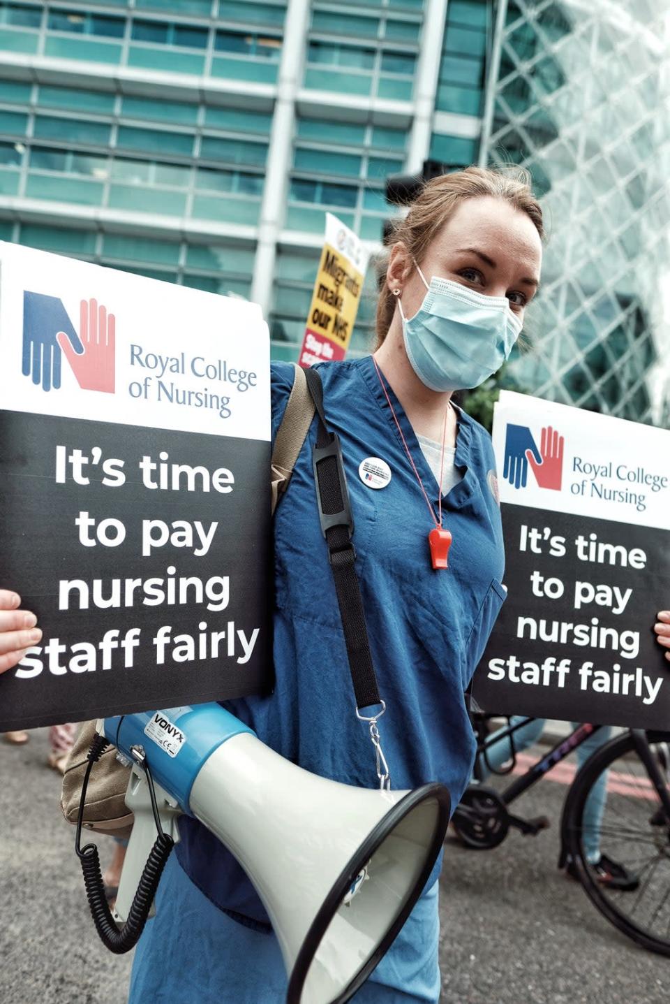 Action took place across the UK to demand patient safety and an end to the privatisation of the NHS (Angela Christofilou)